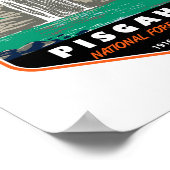 Poster Emblème de la Pisgah Forêt nationale Caroline du N (Coin)