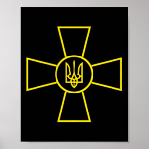 Poster Emblème de l'armée de l'air ukrainienne Forces arm