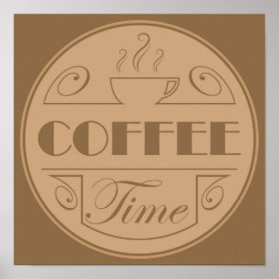 Poster Emblème de l'heure du café