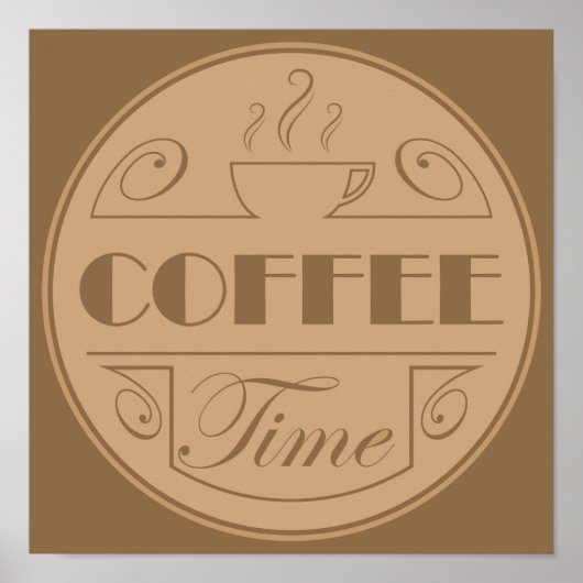 Poster Emblème de l'heure du café (Devant)
