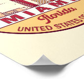 Poster Emblème de Miami Florida City Skyline (Coin)