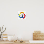 Poster Emblème de Tennis Tricolor (Femme) (Cuisine)