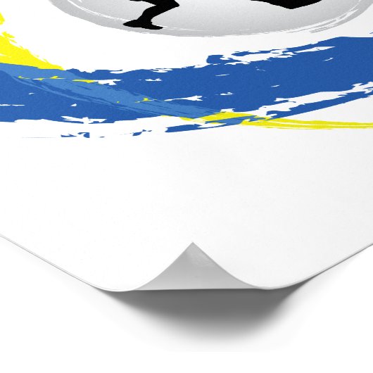 Poster Emblème de tricolore Badminton (Coin)