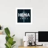 Poster Emblème d'épée médiévale HEMA – Style Graffiti Ble (Bureau à domicile)