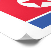 Poster Emblème du drapeau nord-coréen (Coin)