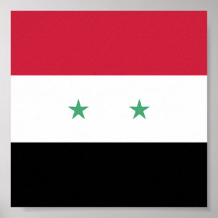 Poster Emblème du drapeau syrien