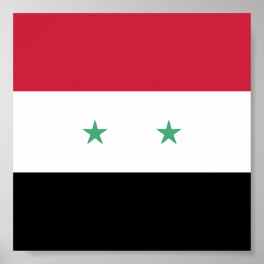 Poster Emblème du drapeau syrien (Devant)
