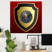 Poster Emblème du FBI (Bureau à domicile)