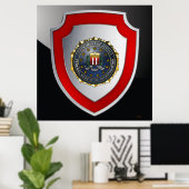 Poster Emblème du FBI (Bureau à domicile)