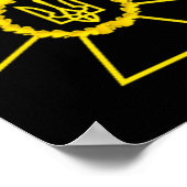 Poster Emblème du Service de sécurité d'Ukraine Drapeau S (Coin)