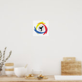 Poster Emblème Karate Tricolor (Cuisine)