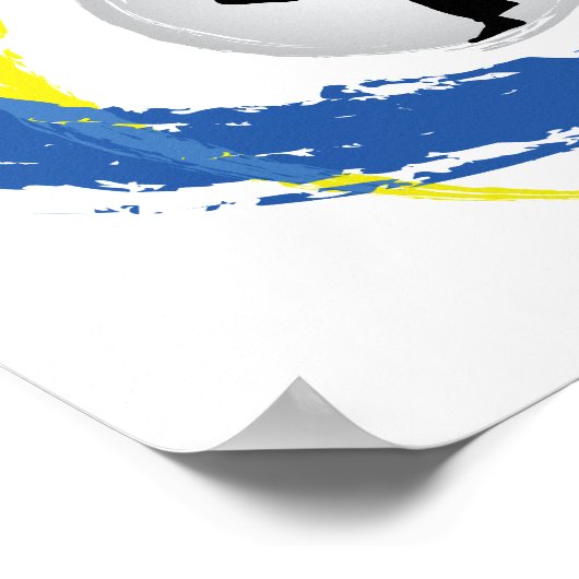 Poster Emblème Karate Tricolor (Coin)