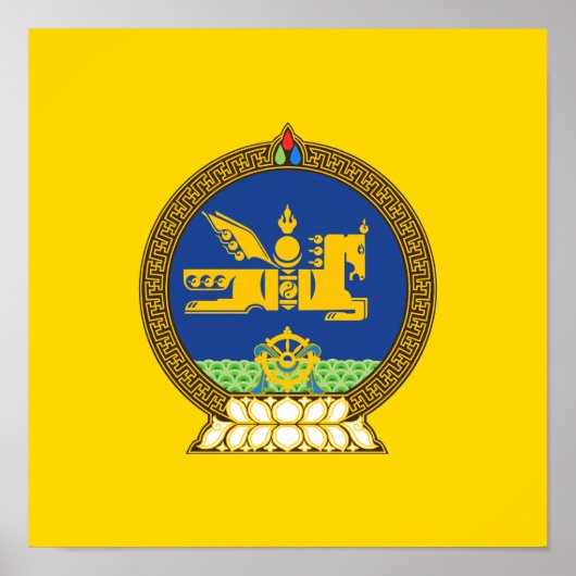 Poster emblème mongol (mongol) (Devant)