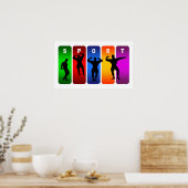 Poster Emblème Multicolor Bodybuilding (Cuisine)