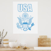 Poster emblème national des États-Unis (Cuisine)