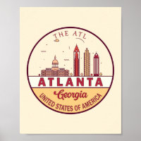 Emblème Skyline Atlanta Georgia City