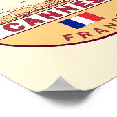 Poster Emblème Skyline de Cannes France (Coin)