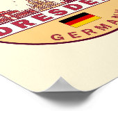 Poster Emblème Skyline de Dresden Allemagne (Coin)