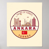 Emblème Skyline de la ville d'Ankara Turquie