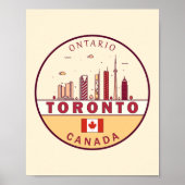 Poster Emblème Skyline de Toronto Canada (Devant)