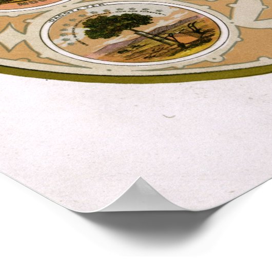 Poster Emblèmes des États-Unis 1876 (Coin)