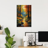 Poster Embrace d'automne, Forêt luxuriante (Bureau à domicile)