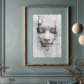 Poster Embrace Ethérée : Le visage dans le mur