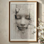 Poster Embrace Ethérée : Le visage dans le mur