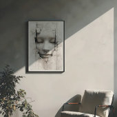 Poster Embrace Ethérée : Le visage dans le mur