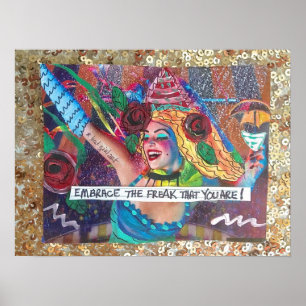 POSTER-EMBRACE HET FREAK DAT JE BENT. POSTER