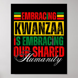 Poster Embracer Kwanzaa Est Notre Humanité Commune Africa
