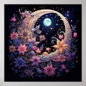 Poster Embrasse Lunaire Florale (Devant)