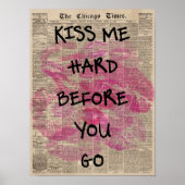 Poster Embrasse-moi fort avant que tu ne partes romantiqu (Devant)