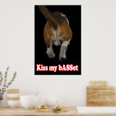 Poster Embrasse mon bASSet (Cuisine)