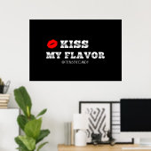 Poster Embrasse Mon Saveur Rouge Lèvres Vape (Bureau à domicile)