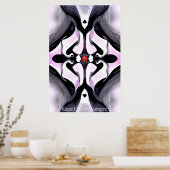 Poster Embrassé par le vampire - Gothique Abstrait AI Art (Cuisine)