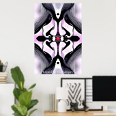 Poster Embrassé par le vampire - Gothique Abstrait AI Art (Bureau à domicile)