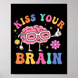 Poster Embrasse Ton Cerveau Pouce Happy Avec Gles Motivat