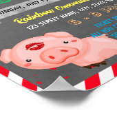 Poster Embrasse un modèle d'évènement scolaire de porc (Coin)