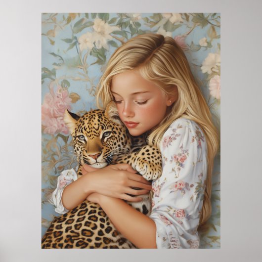 Poster Embrasser avec Leopard (Devant)