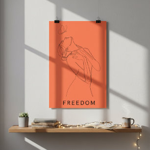 Poster Embrasser la liberté : La femme et l'art de la lig