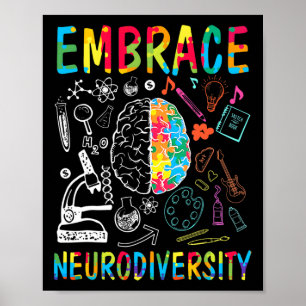 Poster Embrasser la Sensibilisation sur l'autisme de la n
