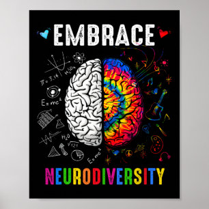 Poster Embrasser la Sensibilisation sur l'autisme de la n