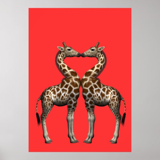 Poster Embrasser les girafes (Devant)