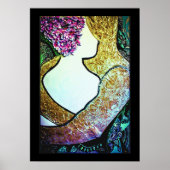 Poster Embrasser l'oeuvre de couple interracial étreindre (Devant)