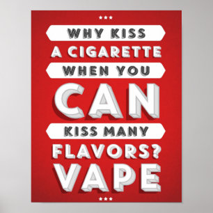 Poster Embrasser plusieurs saveurs Vape