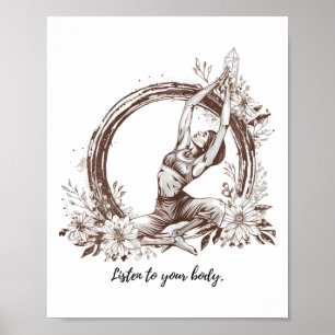 Poster Embrasser votre Zen - Art inspiré par le yoga et l
