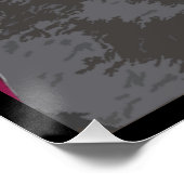 Poster Embrassez votre chat Illustration magenta (Coin)