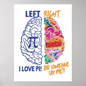 Poster Embrayé à gauche à droite Brainé Funny Pi (Devant)
