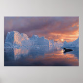 Poster Embre Antarctique : Le répit du coucher de soleil  (Devant)